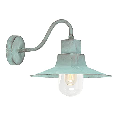 Elstead SHELDON V SHELDON wall light in solid brass Verdigris finish IP44