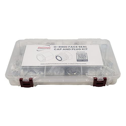 Image of O-Ring Face Seal ORFS Cap /Plug Assortment Kit Flat-Face Hydraulic Fitting Set (38 Piece)