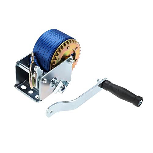 BTSHUB 600lbs/272kg Hand Winch, Heavy Duty Hand Crank Gear Winch, Polyester Strap with Hook, for ATV Boat Trailer Marine - Image 4