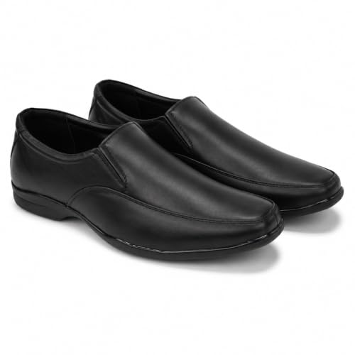 Image of Formal Leather Slipon Shoe for Men | Premium Office Party Footwear (Black)