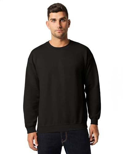 GILDAN Heavy Blend Unisex Adult Crewneck Sweatshirt (S) (Black)