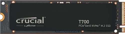 Crucial T700 4TB Gen5 NVMe M.2 SSD - Up to 12,400 MB/s - DirectStorage Enabled - CT4000T700SSD3 - Gaming, Photography, Video Editing &amp; Design - Internal Solid State Drive