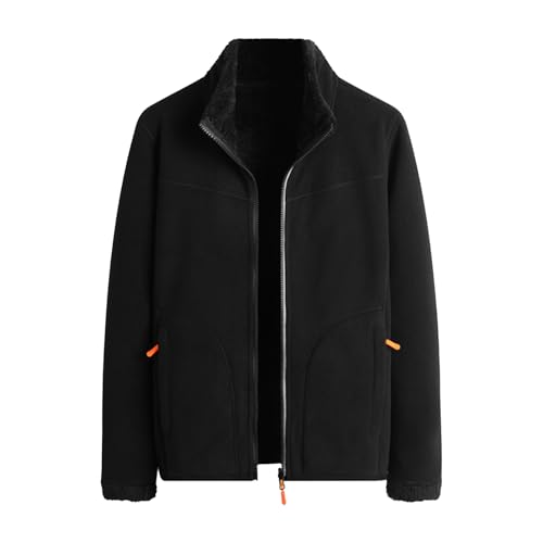 Chaqueta polar de mujer reversible con cremallera BWBIKE abrigo cálido manga larga de invierno