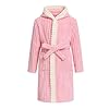 WYTbaby Peignoir à capuche en polaire pour filles - Chaud et doux - Unisexe - Pour enfants de 4 à 14 ans, rose, 10-12 ans