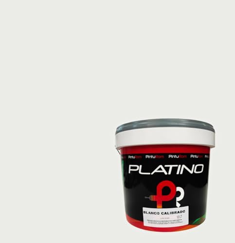 Pintura de interior, colores Platino Color, Alto rendimiento 8-12 m²/l., excelente cubrición y lavabilidad, protección antimoho. (BLANCO ROTO, 4 Litros)