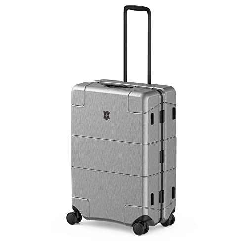 Image of Victorinox Lexicon Framed Series Medium Hardside Check-in Luggage, 72 litres, Silver, Polycarbonate, 610540 | Premium Swiss Trolley Suitcase