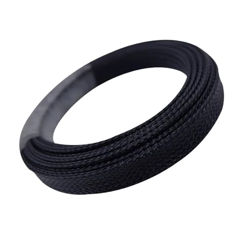 Guaina per cavi espandibile in PET 3/4/6/8/10/12/14 mm guaina avvolgente in filo di protezione isolata ad alta densità (nero, 6 MM_20 M)
