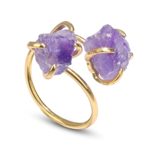 Amethyst Ring, Purple Raw Amethyst Rings...
