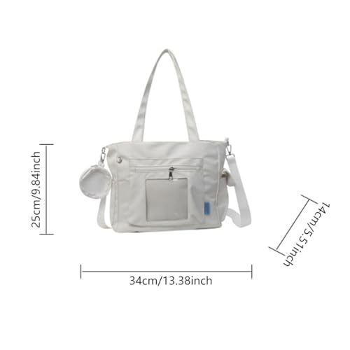 Stylish Handbag with Removable Purse Canvas Shoulder Purse Casual Crossbody Bags for Anime Fans and Cosplay Enthusiasts3