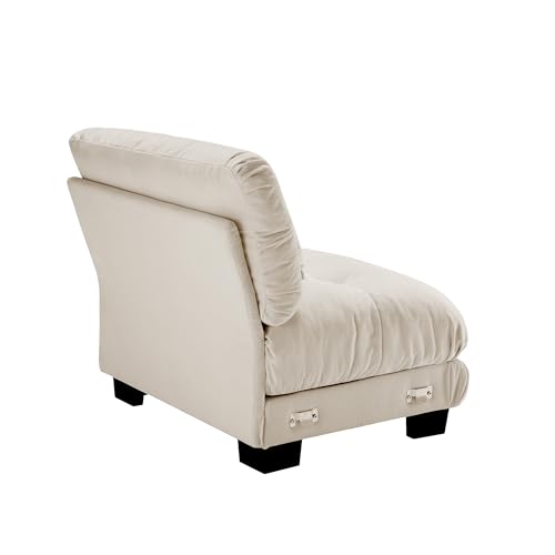Image of SoarFlash Velvet Sectional Middle Position Sofa, Camel