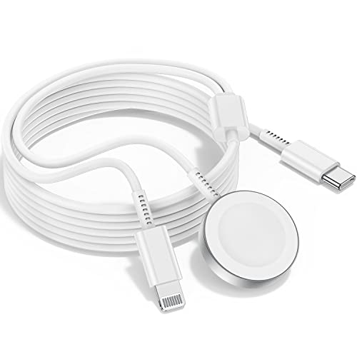 for Apple Watch Charger Cable, Upgraded 2 in 1 iWatch Charger USB C for iPhone? Watch, iWatch Magnetic Fast Charging Cord 6ft for Apple Watch Series Ultra 9 8 7 6 5 4 3 SE ? iPhone 14 13 12