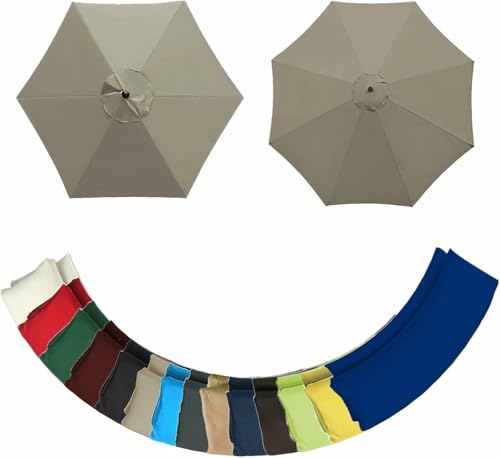 Lona de sombrilla azul real de 7 m y 6 varillas, fabricada con un tejido firme y duradero