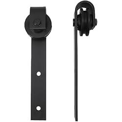 Kit de Herrajes para Puertas de Granero, Estructura Sólida, Funcionamiento Silencioso, Puerta de Acero Al Carbono, Rodillos de Polea de Riel Deslizante, Deslizamiento Resistente