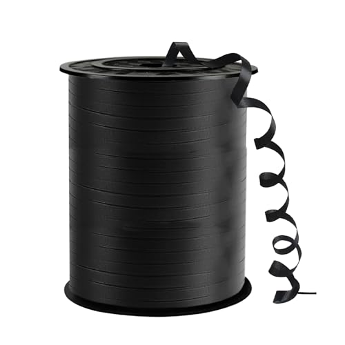 Black Curling Ribbon 500 Yard Curling Ribbon 1/5 Ribbon Curling for Present Wrapping Balloon Ribbon Birthday Party Festival Florist Flowers Decoratio Art Craft