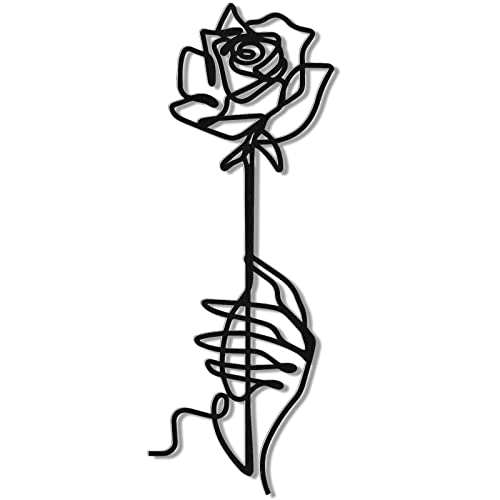 Female Body Metal Wall Decor,Minimalist Female Body Wire Art Decor,Abstract Woman's Body Shape Wall Decor Black Wire Body Curve Graceful Silhouettes For Bedroom Bathroom Living Room Home Wall Decor, 13.38 X 11.8 Inch (Female 40) #TOP4