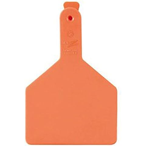 Z Tags 25 Count 1-Piece Blank Tags for Cows, Orange Cover