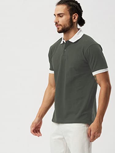 Image of DHRUVI TRENDZ T-Shirt | Regular Fit Polo T-Shirt for Men | Plain T Shirt | Casual T Shirt for Men | Men T Shirt | Men T Shirts Stylish | Half Sleeve T Shirt