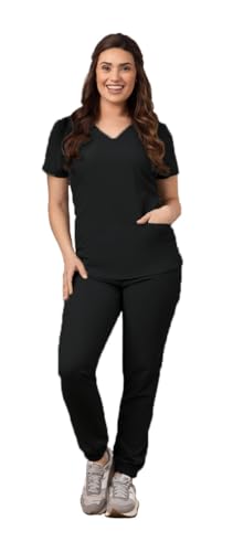 Women's Jogger Scrub Set Medical Nursing GT 4FLEX Top and