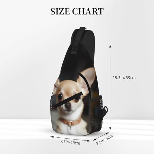 Mochila tipo bandolera urbana negra para viaje y senderismo miniatura 3