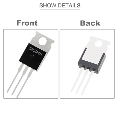 Youmile 20 Stück IRLZ44N Mosfet-Transistor IRLZ44NPBF N-Kanal TO-220AB 47A 55V 3Pin Internationaler Gleichrichter mit Kühlkörper-Schraubenscheibe Gummi-Silikon-Schraubendreher