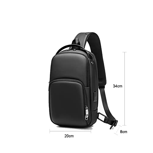 Men's Shoulder Bags Men's Multifunction Shoulder Bag Waterproof Cross Body Sling Chest Bags USB Travel Crossbody Pack Casual Messenger Pack for Male4