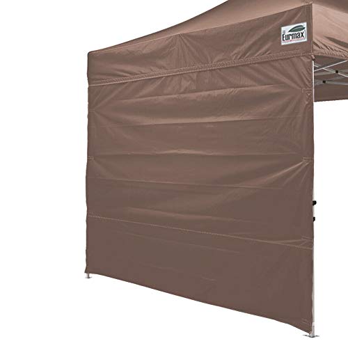 Image of Eurmax USA 10x10 Pop Up Canopy SunWall-UV Protection for Tents,Blocks Sunlight&Wind,Water Resistant Side Wall Only,Easy Hook & Loop Installation,Fit for 10FT Straight Leg Shelters&Gazebo,Cocoa