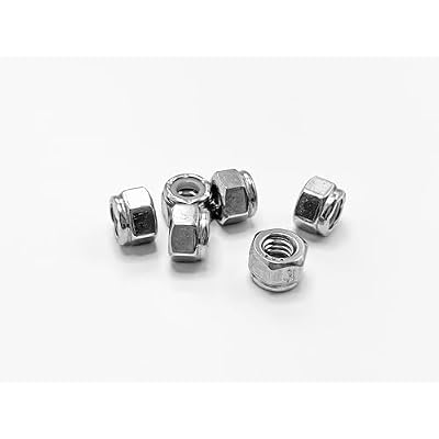 50pcs 5/16-18 Nylon Insert Hex Lock Nuts, 304 Stainless Steel Locknuts, UNC Nuts Fasteners, Stainless Nuts with Nylon Insert for Secure Locking