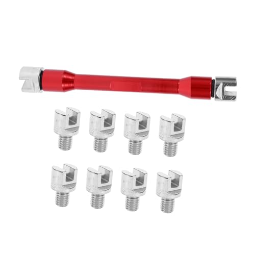 Vaguelly 1 Set Motorcycle Wheel Spoke Spanner Kit Aluminum Iron Tips Carrying Case