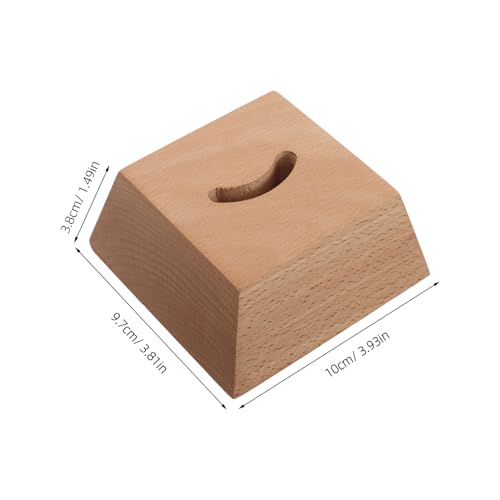 Support pour chausse-pieds bois marron base stable rangement maison