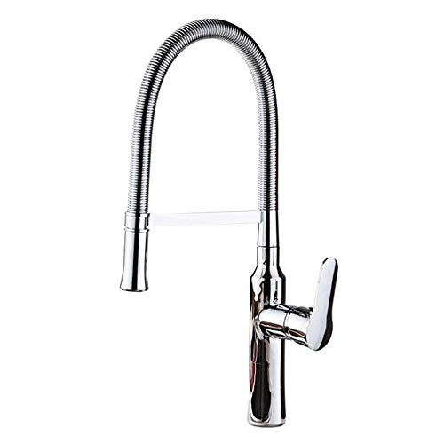 Robinet de cuisine froid et chaud avec mitigeur monotrou et bec pivotant évier