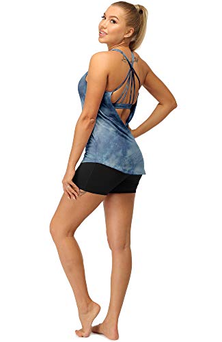 icyzone Built in Bra Workout Tank Tops for Women - Open Back Strappy Athletic Yoga Tops Exercise Running Gym Shirts4