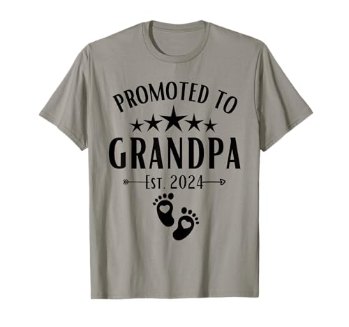 Hombre Promoted To Grandpa 2024 para el abuelo divertido día del padre Camiseta