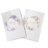 TOKIDNY 2 Stück Ehegelübde Bücher aus Papier für Brautpaar mit Zartem Design Stilvoll als Tischdekoration bei Hochzeiten und Foto Requisiten