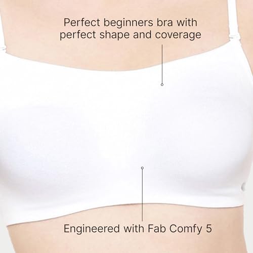 Image of Enamor Moulded Double Layer Front Women's Cotton Cami Bra - Detachable Slim Straps with Back Keyhole, Non Padded, Wirefree, High Coverage - A022