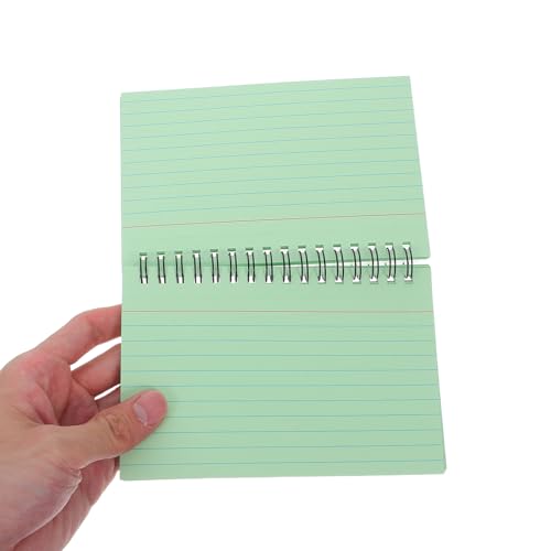 Carnet de fiches index multicolores à spirale : bloc-notes portable de prise de notes