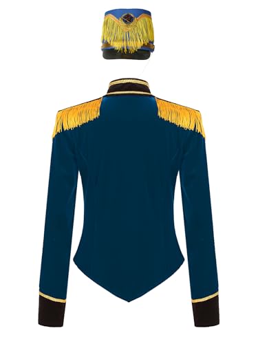 Chaqueta terciopelo de manga larga estilo ringmaster con sombrero de copa 2