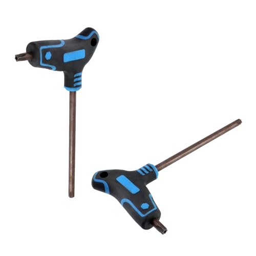 Image of Antrader T45 Torx Screwdriver,Anti Tamper Proof Torx Key,S2 Steel Non-Slip T-Handle Dual End Wrench (Blue)