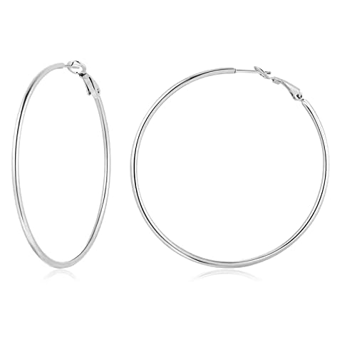 TIZU 70mm Stainless Steel Hoop Earrings Cover