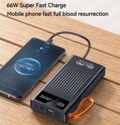 Miniatura 4 de AlphaDesignLuxe Banco de energía súper rápido de 66 W, cargador portátil para portátil de 40,000 mAh, pantalla LED, paquete de batería delgada para