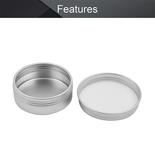 Image of Othmro 24Pcs 0.7oz Round Metal Tins Aluminum Tin Cans Jar Refillable Containers 20ml Tin Cans Tin Bottles Containers with Screw Lid for Salve Spices Lip Balm Tea Candies Silver 50x20mm
