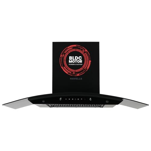 Image of Havells Polaris Lite BLDC 60cm Curved Glass Chimney|Powerful 1500 m /hr Suction|Filterless Tech|Gesture & Touch Control|Auto Heat Clean|15 Yr Motor & 5 Yr Product Warranty| Free Installation Kit