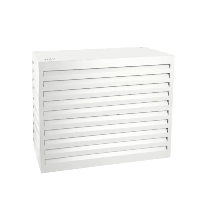 EVOLAR Evo-Cover Abdeckung/Verkleidung für Klimaanlage und Wärmepumpe für Außengerät Garten Balkon – Schutzgitter/Sichtschutz aus Aluminium mit...