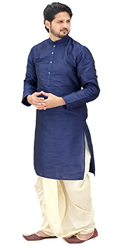 Image of Om Shubh Mangalam Men's Silk Ethnic Wear Dhoti Kurta Set For Wedding
