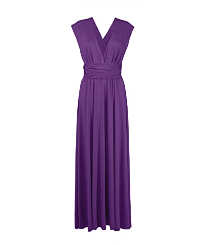 Image of Sexyshine Women's Backless Gown Dress Convertible Multi-Way Wrap Halter Cocktail Dress Bandage Bridesmaid Long Dresses