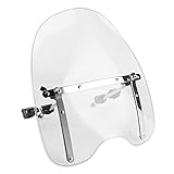 Motorcycle Windshield, Motorbike Wind Deflector Universal Riding Accessory 22-25mm Handlebar Mounting Motorcycle Windscreen (Transparent)