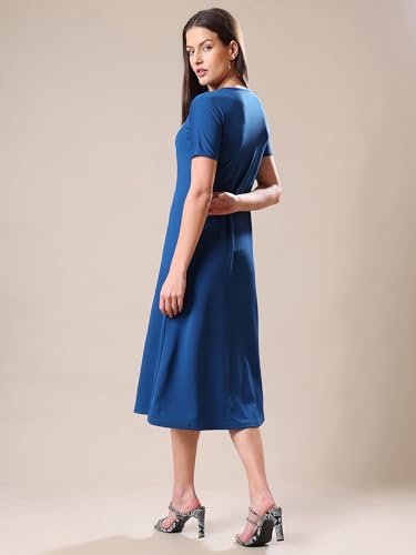 Image of PURVAJA Women's A-Line Midi Dress (Bely-173-179)
