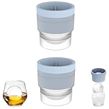 Chiclify Ice Ball, Round Ice Cube Mold, Easy-Release Sphere Ice Maker,...