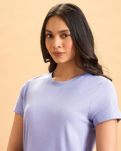Image of Wellbi Bamboo Women's Tshirt - Ultra-Soft, Breathable & Sustainable | Premium Cotton Blend for Supreme Comfort | Stylish & Eco-Friendly T-Shirt for Women | Tshirt Women Cotton