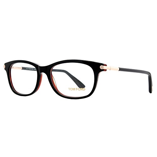 Image of Tom Ford FT5237 001 Eyeglasses Frames, Black and Amber, 52mm x 16mm x 140mm