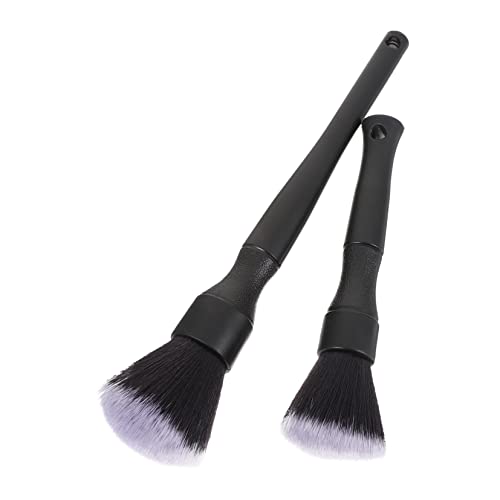 FUNOMOCYA 2 Piezas Cepillo Suave para Coche automotor Negro estrellarse Polvo vacío escobilla Car Cleaning Brush Interiores de Autos Cepillo de Coche Cepillo Funcional Fibra Ultrafina Black